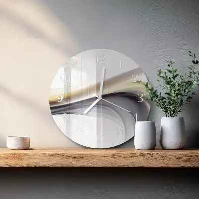 Hodiny s fotkou skleněné kulaté Abstrakce