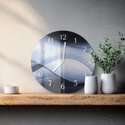 Nástěnné hodiny skleněné kulaté Abstrakce