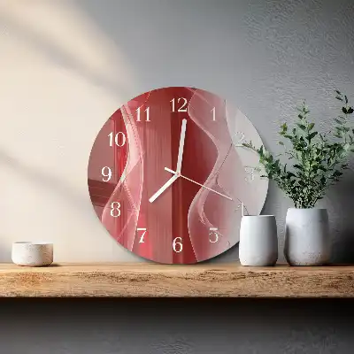 Nástěnné hodiny skleněné kulaté Abstrakce