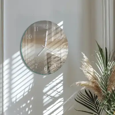 Hodiny na skle kulaté Molo
