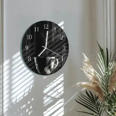 Nástěnné hodiny skleněné kulaté Džbánek