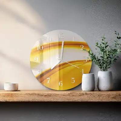 Kulaté skleněné hodiny na zeď Abstraktní umění