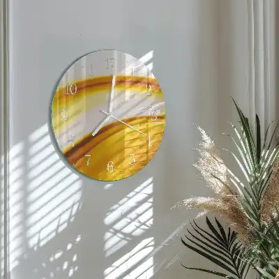 Kulaté skleněné hodiny na zeď Abstraktní umění