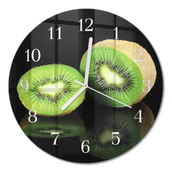 Nástěnné hodiny skleněné kulaté Kiwi
