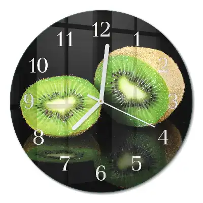 Nástěnné hodiny skleněné kulaté Kiwi