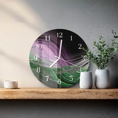 Nástěnné hodiny skleněné kulaté Abstraktní umění