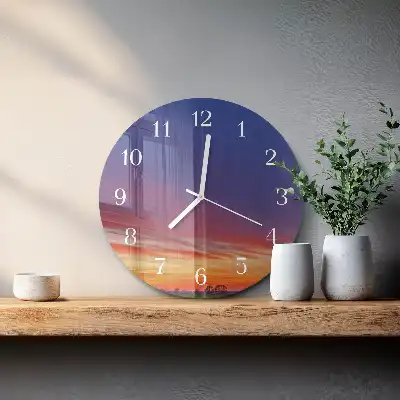 Kulaté skleněné hodiny na zeď Pole