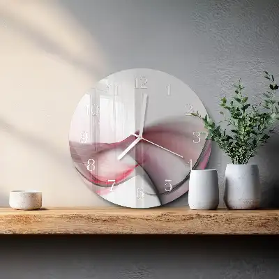 Kulaté skleněné hodiny na stěnu Abstraktní umění