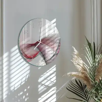 Kulaté skleněné hodiny na stěnu Abstraktní umění