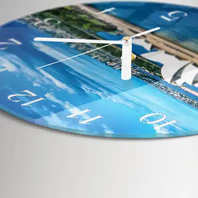 Kulaté skleněné hodiny na zeď Opera v Sydney