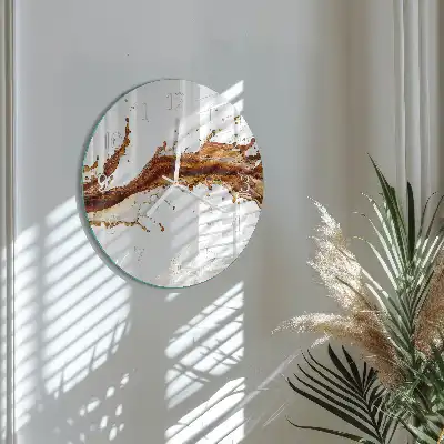 Kulaté skleněné hodiny na zeď Voda