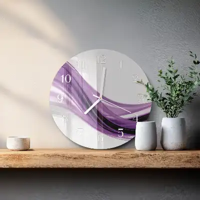 Kulaté skleněné hodiny na zeď Abstraktní umění