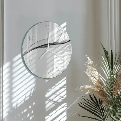 Nástěnné hodiny skleněné kulaté Abstraktní kouř