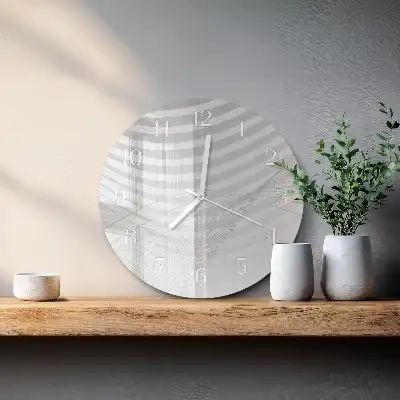 Kulaté skleněné hodiny na zeď Abstraktní linie