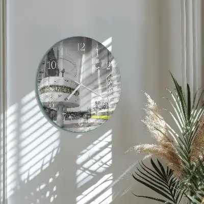 Hodiny s fotkou skleněné kulaté Berlín