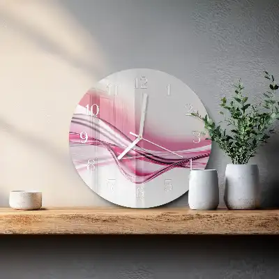 Hodiny s fotkou skleněné kulaté Abstraktní umění