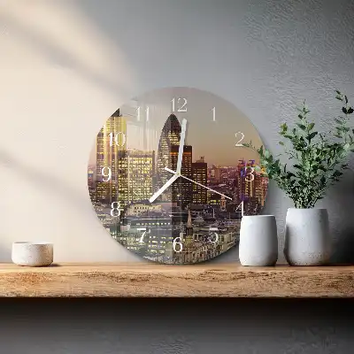 Kulaté skleněné hodiny na zeď Londýn