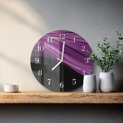 Nástěnné hodiny skleněné kulaté Abstrakce