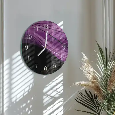 Nástěnné hodiny skleněné kulaté Abstrakce