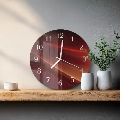 Nástěnné hodiny skleněné kulaté Abstrakce