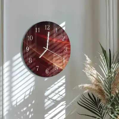 Nástěnné hodiny skleněné kulaté Abstrakce