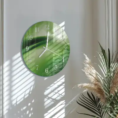 Hodiny na skle kulaté Abstrakce