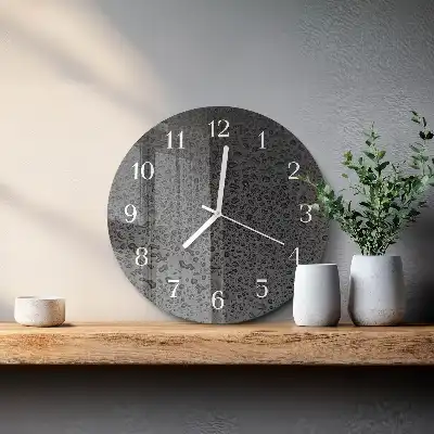 Kulaté skleněné hodiny na stěnu Kapky vody
