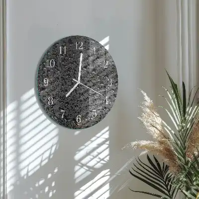 Hodiny s fotkou skleněné kulaté Kapky vody