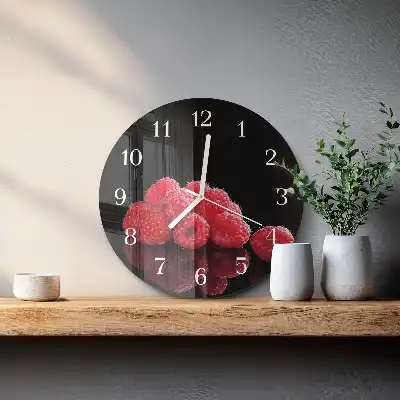Nástěnné hodiny skleněné kulaté Maliny