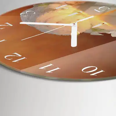 Hodiny s fotkou skleněné kulaté Lázeňské svíčky