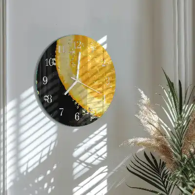 Hodiny na skle kulaté Citrus