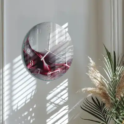 Hodiny s fotkou skleněné kulaté Abstrakce