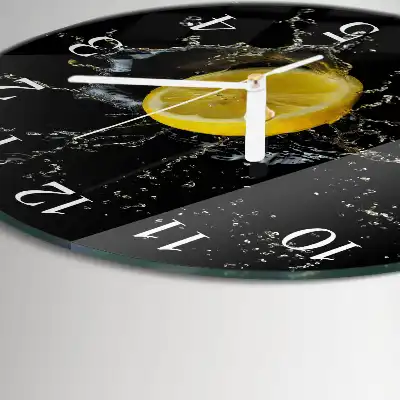Nástěnné hodiny skleněné kulaté Citrus