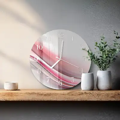 Kulaté skleněné hodiny na stěnu Abstrakce