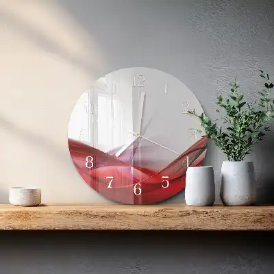 Kulaté skleněné hodiny na stěnu Abstrakce