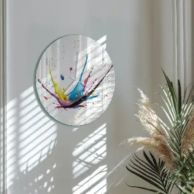 Hodiny na skle kulaté Barva