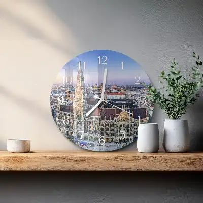 Hodiny na skle kulaté Horizont