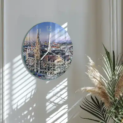 Hodiny na skle kulaté Horizont