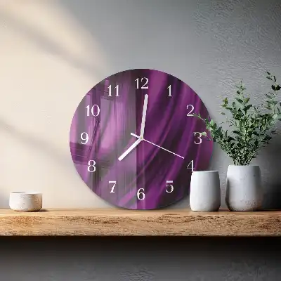 Kulaté skleněné hodiny na zeď Abstrakce