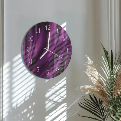 Kulaté skleněné hodiny na zeď Abstrakce