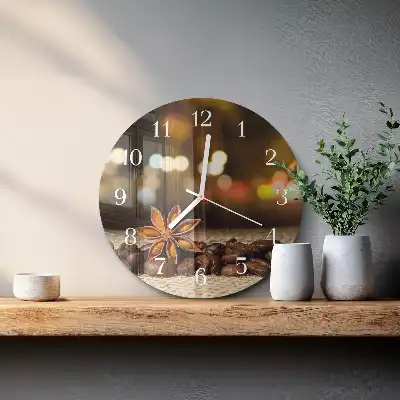 Kulaté skleněné hodiny na stěnu Anýz