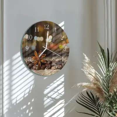 Kulaté skleněné hodiny na stěnu Anýz