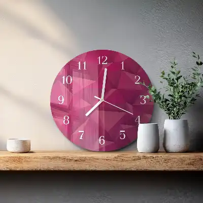 Nástěnné hodiny skleněné kulaté Abstrakce
