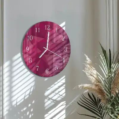 Nástěnné hodiny skleněné kulaté Abstrakce
