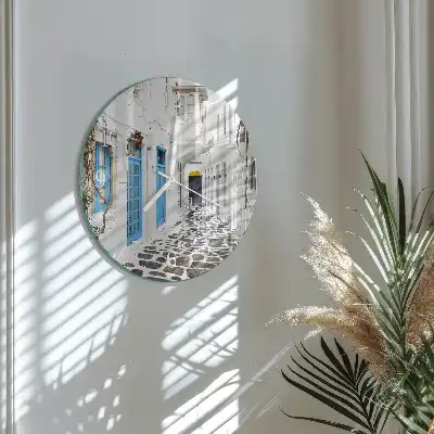 Kulaté skleněné hodiny na stěnu Santorini