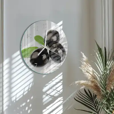 Nástěnné hodiny skleněné kulaté Olivy
