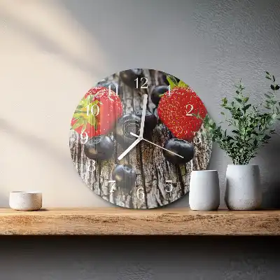 Nástěnné hodiny skleněné kulaté Bobule