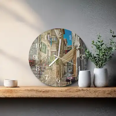 Kulaté skleněné hodiny na zeď Avenue