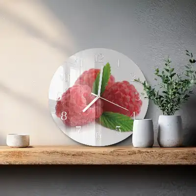 Kulaté skleněné hodiny na zeď Maliny