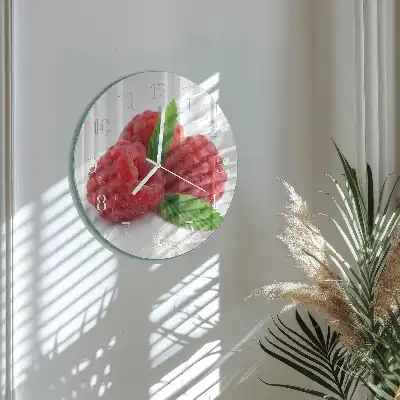 Kulaté skleněné hodiny na zeď Maliny
